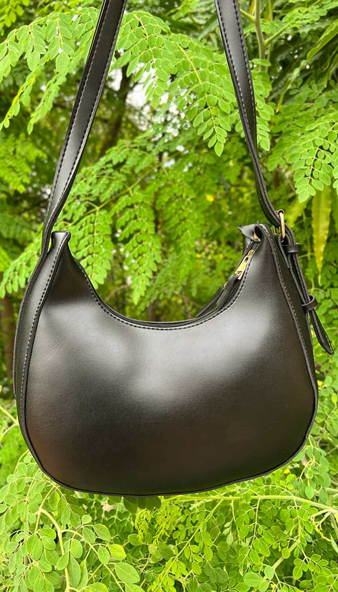 Crescent Black Bag